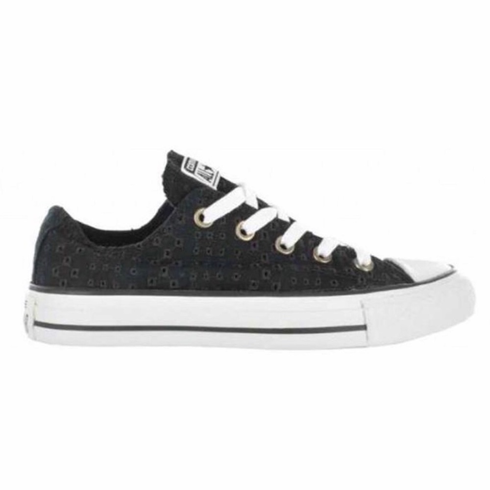 NWOT Eyelet Unique Black Super Cute Chuck Taylor Ox Converse - Picture 8 of 9